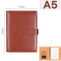 Carnet de planification en cuir personnalisé avec logo imprimé, format B5 A5, organiseur de budget, classeur à 6 anneaux pour cartes et documents, impression UV