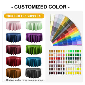 खुदरा शैंपेन गोल टेबल कपड़े गाढ़े हुए टेबल कपड़े के लिए फैंसी 120 इंच टेबलटाट कपड़ा फैंसी - Product Image 3