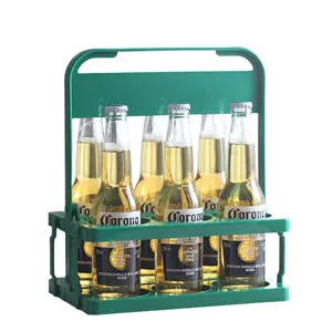 High Quality Bar Plastic Blue Foldable Can Holder 6 Pack Beer Bottle Carrier