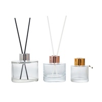 50ML 100ML 150ML Bouteille en verre d'aromathérapie à diffusion ronde transparente en gros