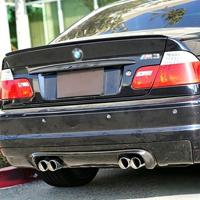 Diffuseur de pare-chocs arrière en fibre de carbone pour BMW E46 M3 1998-2004, style CSL, état neuf, kit carrosserie avec découpes pour l'échappement