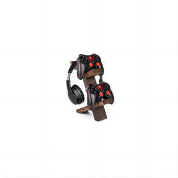 Wooden Game Controller Stand Headset Stand 2 Layer Universal Controller Game PC Accessories Storage Rack