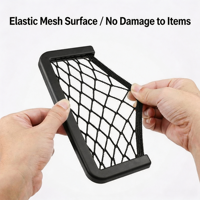 Organisateur de voiture universel Tenghui SJ en maille élastique de polyester avec cadre ABS pour ranger téléphone, clés et autres objets