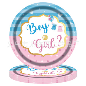 Boy Or Girl Party Supplies Kit Paper Plates Cups Napkins <b>Tablecloth</b> Cutlery <b>Disposable</b> Birthday Party Decorations - Product Image 3