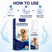 Spray de soin pour animaux à base de plantes pour repousser les tiques et les puces, nettoyer et protéger la peau des chats et des chiens