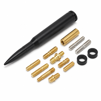 Universal Car Antenna Kit One Car Antenna Mast Kit, Multiple Thread Options Black Bullet Profile for Replacement Work