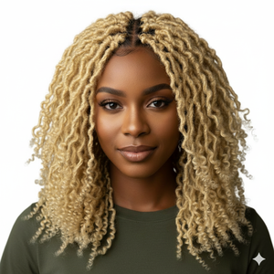 Interlocs avec extrémités bouclées Dreadlocks Extensions 100% cheveux humains faits à la main 0.2cm X-small Size Locs Extensions - Product Image 1