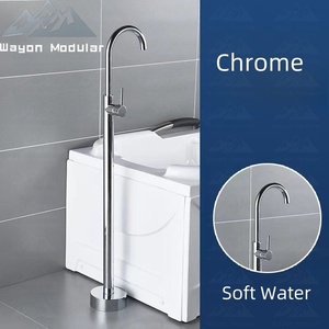 Robinet de baignoire autoportant Wayon noir mat, mitigeur à poignée unique pour hôtel de luxe et <span class=keywords><strong>spa</strong></span> - Product Image 6