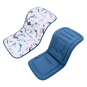 Almohadilla de cochecito de bebé al por mayor forro de cochecito universal almohadillas de algodón forro de asiento reversible viaje para bebés recién nacidos bebés