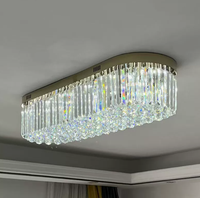 Luminaire de plafond en cristal élégant de style ovale haut de gamme pour restaurants, couloirs, salles à manger et entrées - Vente chaude