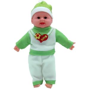 Poupée électrique pour bébé à corps souple personnalisable de 35 cm avec effets sonores et biberon pour les cadeaux d'enfants - Product Image 3