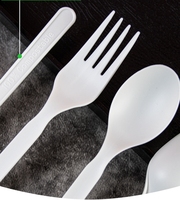 Offre Spéciale : Ensemble de Couverts Jetables Biodégradables en Amidon de Maïs (Couteau, Fourchette, Cuillère) – Compostables