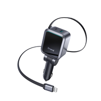 Bestseller 84W Einziehbares Auto-Ladegerät 4-Port USB Typ C PPS Schnellladung Stoßfest 180° °   Verstellbares 75cm Doppelkabel für Fahrzeuge