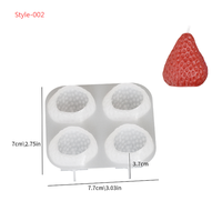 Moule à gâteau en silicone de qualité alimentaire, écologique, réutilisable, résistant à la chaleur, compatible micro-ondes, parfum fraise