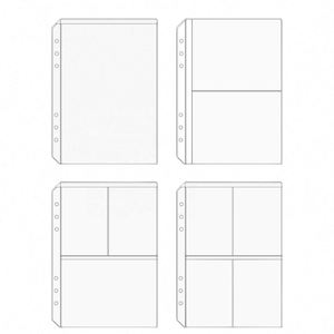 Protège-documents A5 sans fermeture éclair, 6 trous, en PVC transparent, multi-poches, avec enveloppe à monnaie et protège-cartes photo - Product Image 1