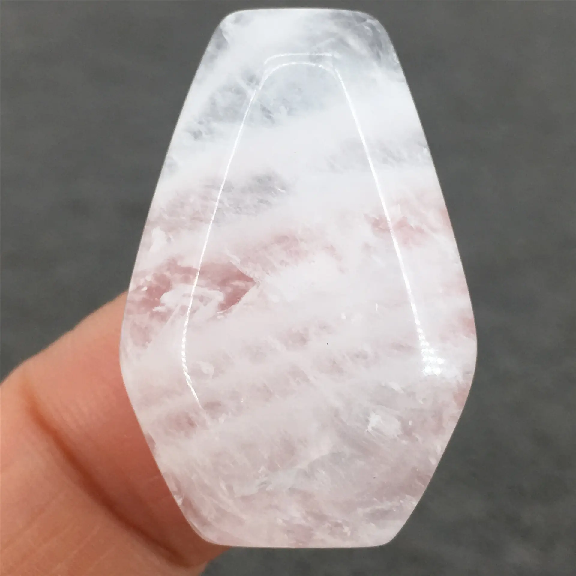 Artigianato di cristallo caldo all'ingrosso cristalli curativi pietra che intaglia la plancia della bara di ametista di cristallo di rosa per il regalo