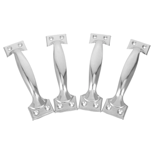 Door Pull Handles Zinc Modern Eco-Friendly Heavy Duty <b>Bow</b> Shaped Grip for Cabinet Exterior Interior Garden Front Door - Product Image 2