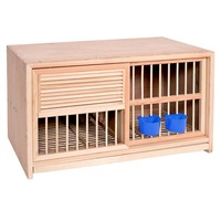 Boîte de cage de pigeon en bois massif pour l'élevage optimal de pigeons de différentes tailles avec emballage en carton