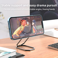 Support de téléphone magnétique pliable et rotatif à 180 degrés en alliage d'aluminium, multi-angle réglable, populaire pour bureau