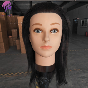 Tête de <span class=keywords><strong>jouet</strong></span> d'entraînement de cheveux naturels, tête de mannequin/tête d'entraînement de cheveux humains, tête de mannequin de cheveux humains 100% cheveux vierges - Product Image 3