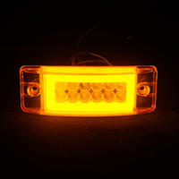 Feu latéral carré LED ambre rouge 12-24V, feu de position latéral pour camion remorque