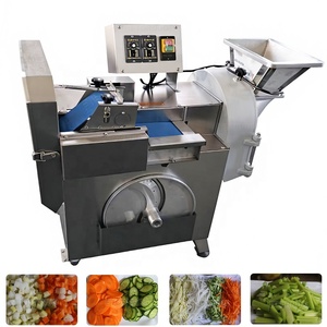 Machine de découpe industrielle automatique pour légumes (épinards, choux, pommes de terre, carottes, <span class=keywords><strong>oignons</strong></span>) – Coupe en tranches, en dés, en lanières - Product Image 3