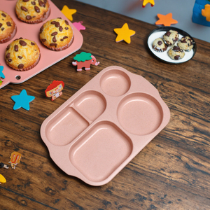 Scomparti all'ingrosso eco-friendly 30*21 cm per uso alimentare paglia di grano grazioso Design <span class=keywords><strong>piatti</strong></span> divisore per bambini - Product Image 3