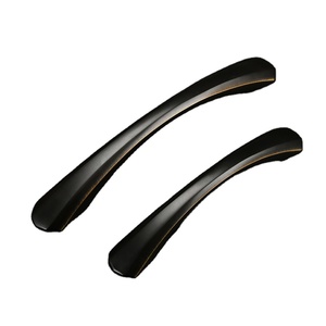Modern Minimalist Single Hole Gold Black Brass Door <b>Handle</b> Pure <b>Copper</b> for Cabinets Wardrobes Drawers for Living Room - Product Image 1