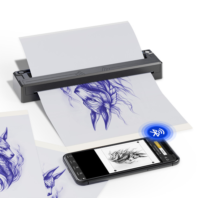 XNET Portable A4 Wireless Tattoo Printer Thermal Printer Transfer Bluetooth USB Mobile Machine Text PDF Document Maker