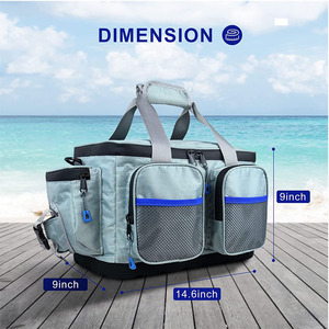 Sac de pêche à la <span class=keywords><strong>carpe</strong></span> en polyester à la mode avec trois poches externes isolées à glissière porte-sac porte-bagages - Product Image 2