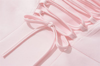 Robe rose élégante sans bretelles pour femme 2026, avec baleines, vente en gros, pour l'été, les soirées et le style urbain, couleur unie, Vestidos