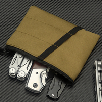 EDC Kantong Dompet Saku untuk Pisau Lipat Taktis Pena Senter Alat Pemegang Kartu Kanvas Kustom
