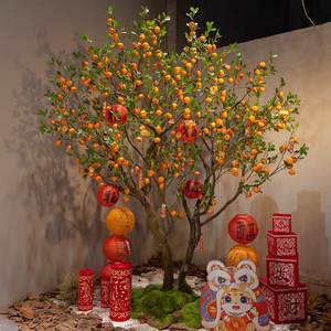 BGH YOUTUBE TIK TOK Orange Artificial Fuit Tree Activity Orange Tree Landscaping Artificial Decoration - Product Image 6
