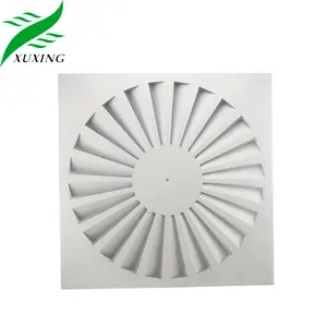 HVAC Galvanized Steel Fixed Blades air diffuser Square adjustable square ceiling swirl diffuser