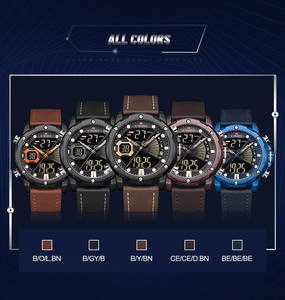 <span class=keywords><strong>NAVIFORCE</strong></span> <span class=keywords><strong>9172</strong></span> nuevo reloj de cuarzo para hombre, reloj Digital para hombre, resistente al agua, deportivo, de cuero genuino, marca superior, reloj de pulsera de lujo para hombre - Product Image 4