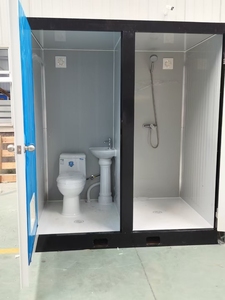 Baño Portátil Móvil para Exteriores, Baños Públicos para Obras de Construcción, Casas Prefabricadas, Contenedor de 20 pies con Baño y Aseo - Product Image 4