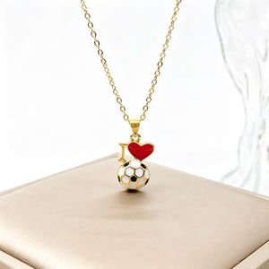 HX156 Collar <span class=keywords><strong>de</strong></span> moda <span class=keywords><strong>de</strong></span> fútbol y deporte, <span class=keywords><strong>de</strong></span> latón con esmalte y <span class=keywords><strong>oro</strong></span> <span class=keywords><strong>de</strong></span> 18K, con colgante <span class=keywords><strong>de</strong></span> corazón LOVE y zapatilla, cadena <span class=keywords><strong>de</strong></span> clavícula <span class=keywords><strong>para</strong></span> aficionados, <span class=keywords><strong>para</strong></span> mujer y <span class=keywords><strong>hombre</strong></span> - Product Image 6