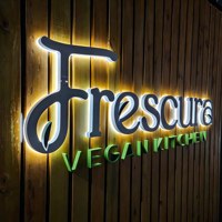 Lettres en relief pour restaurant, logo 3D personnalisé, enseigne lumineuse LED, publicité pour vitrine, signalétique imperméable pour cuisine végétalienne