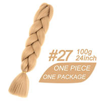 Rambut Sintetis Jumbo Afrika 24 Inci 100g Pre Stretched, Lembut, Berkualitas Tinggi, Untuk Kepang, Dreadlocks, Single Weft