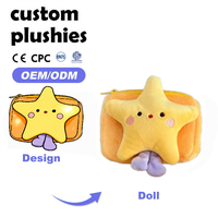 Porte-clés en peluche Kawaii en forme de petite étoile jaune, personnalisé en usine, porte-clés en peluche, porte-monnaie, porte-clés en peluche