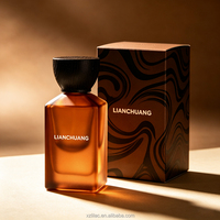 Flacon de parfum violet givré avec vaporisateur 50ml 100ml, bouchon en bois et boîte d'emballage blanche disponibles, échantillons gratuits disponibles