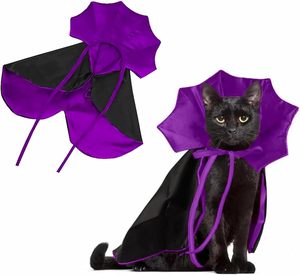 New 2024 Spring Summer Halloween <b>Cat</b> Wizard Cape & <b>Hat</b> Set for Dogs & <b>Cats</b> Customized Color Cosplay - Product Image 1