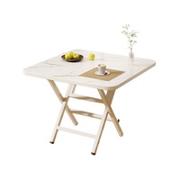 Petite table pliante rectangulaire pour salle à manger, bureau, location, appartement, dortoir, vente ambulante et usage domestique