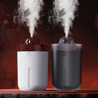 Nouveau Design Portable 330Ml H2O Spray Mist Humidifier Mini Volcano Aroma Diffuseur Led Light Aroma Diffuser Car Usb Air Humidifier