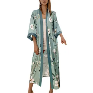 Vente en gros Vêtements de nuit pour femmes en coton doux et respirant 100 Mousseline INS Amazon pour femmes Pyjama en coton Ensemble 2 pièces/