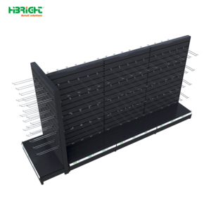 Gondola Supermarket Shelving Wood Solid <b>Shelf</b> 6 Tier Wall Mount Heavy Duty Adjustable Retail Display <b>Rack</b> - Product Image 5