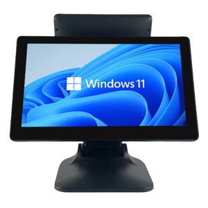 15.6-inch màn hình kép <span class=keywords><strong>POS</strong></span> PC với 80 mét Máy in nhiệt Màn hình cảm ứng cho tiền mặt hệ thống đăng ký - Product Image 1