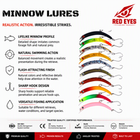 Leurre minnow incurvé vibrant à coulée lente pour eau douce, idéal pour le bar, le chub et le poisson mandarin