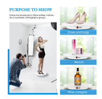 Plateau Tournant Rotatif Électrique de 60 cm de Diamètre, Charge de 100 kg, 360 Degrés, 110-240V, pour Présentation de Mannequins, avec Télécommande