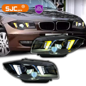 Faros Delanteros SJC Auto de Doble Color para <span class=keywords><strong>BMW</strong></span> Serie 1 E87 E82 120i 130i <span class=keywords><strong>135i</strong></span> 2004-2011, Lámparas LED Láser Frontales Plug and Play - Product Image 1